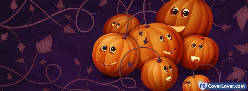 Halloween Cute Pumpkins Holidays And Celebrations Facebook Cover Maker Fbcoverlover.com