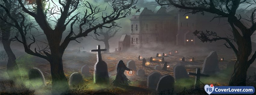 Halloween Scary Cemetery Holidays And Celebrations Facebook Cover Maker