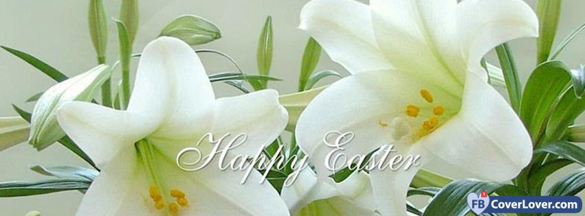 Happy Easter White Lilies