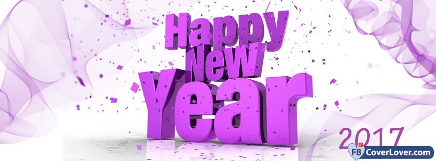 Happy New Year 2017 Purple