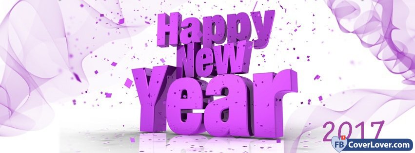 Happy New Year 2017 Purple