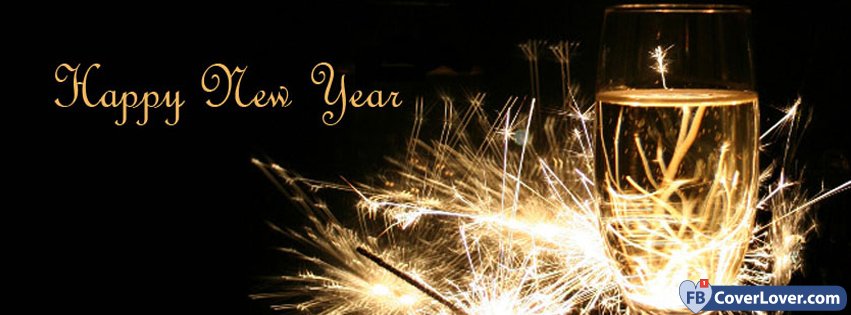 Happy New Year Sparkling Champagne Holidays And Celebrations Facebook ...