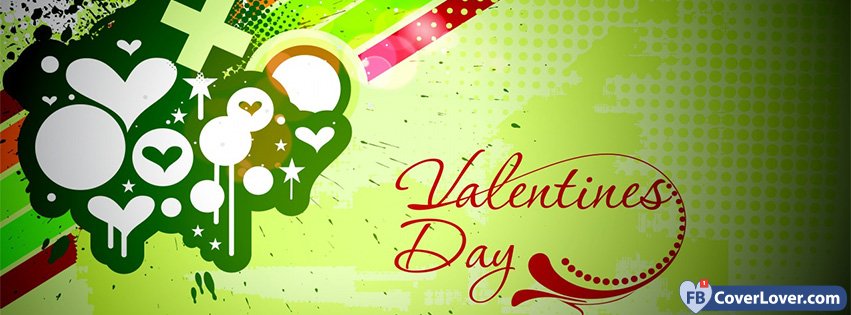 Happy Valentines Day Green Background