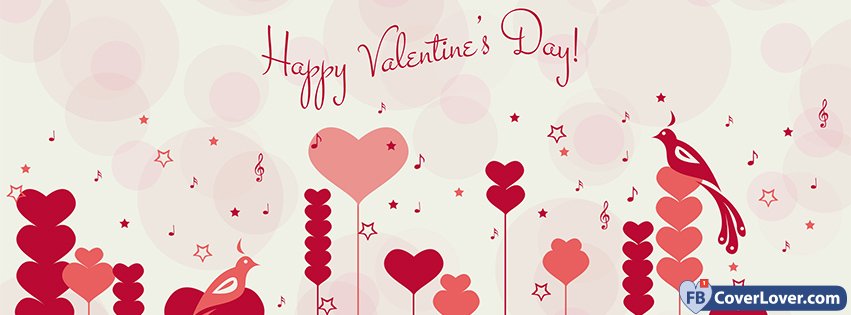 Happy Valentines Day Hearts Forest Background