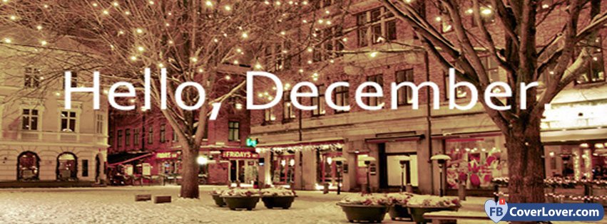 Hello December Lights And Snow