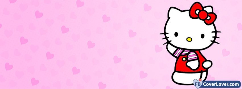 Hello Kitty Anime and cartoons Facebook Cover Maker Fbcoverlover.com