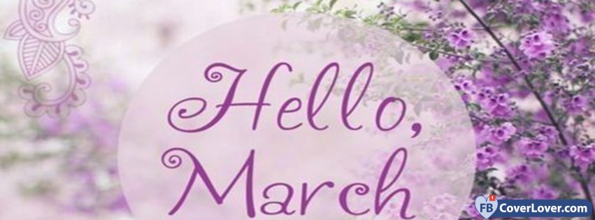 Hello March Purple Flowers
