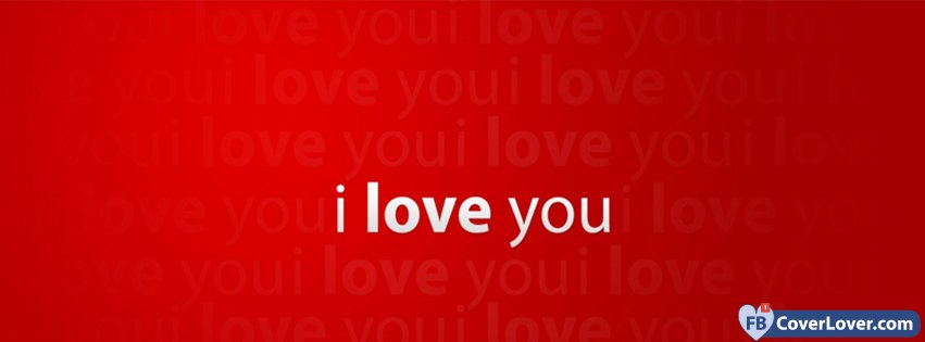 I Love You Red Background