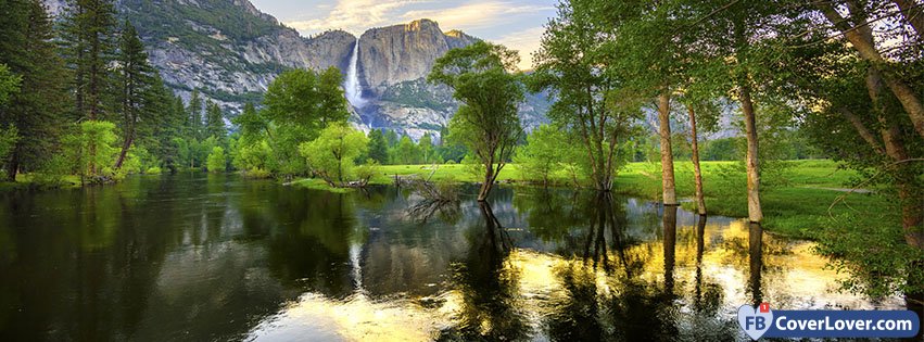 Lake And Mountain View nature and landscape Facebook Cover