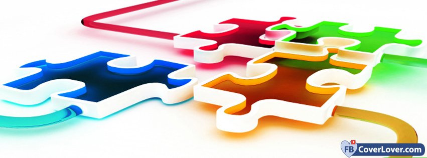 Mixed Colored Puzzle Pieces