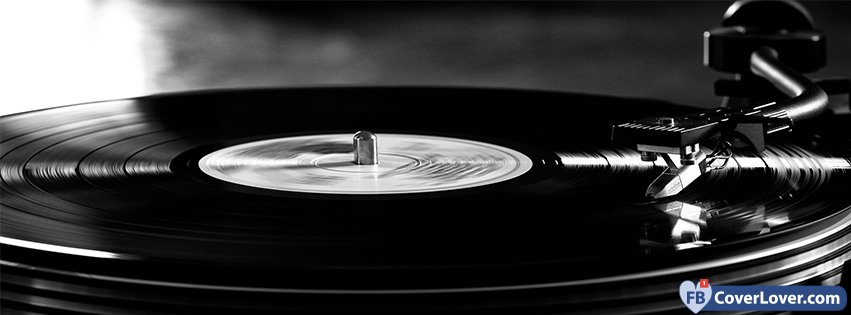 Retro Black And White Turntable