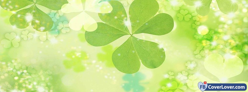 St Patricks Day Green Clovers Background 