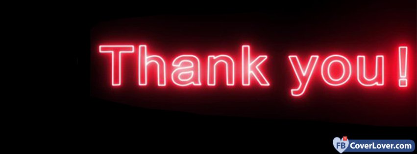 Thank You Neon Life Facebook Cover Maker Fbcoverlover.com