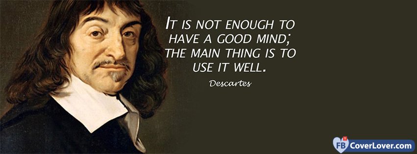 Use Your Mind Well Descartes Quote