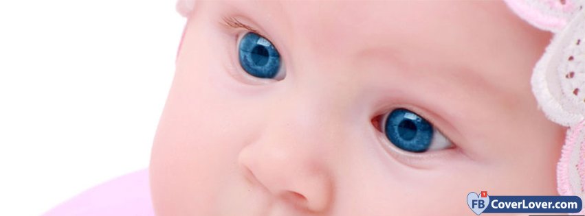 Cute Baby Closeup Blue Eyes