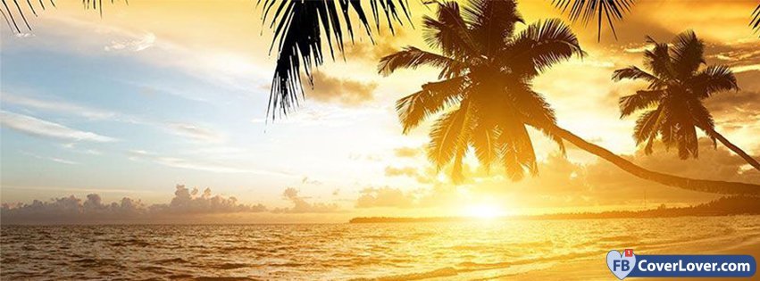 Beach Sunset Nature And Landscape Facebook Cover Maker Fbcoverlover Com