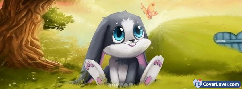 Cute Cartoon Bunny Anime and cartoons Facebook Cover Maker 
