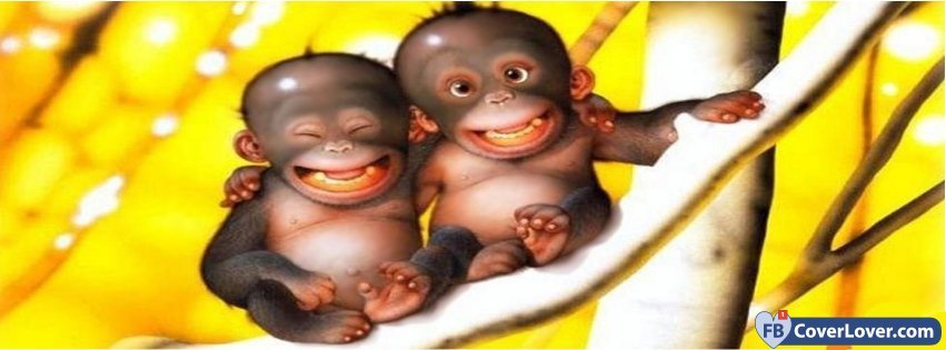 Funny Baby Monkeys Funny And Cool Facebook Cover Maker Fbcoverlover Com