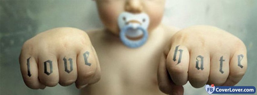 Hate Or Love Baby Tattoo