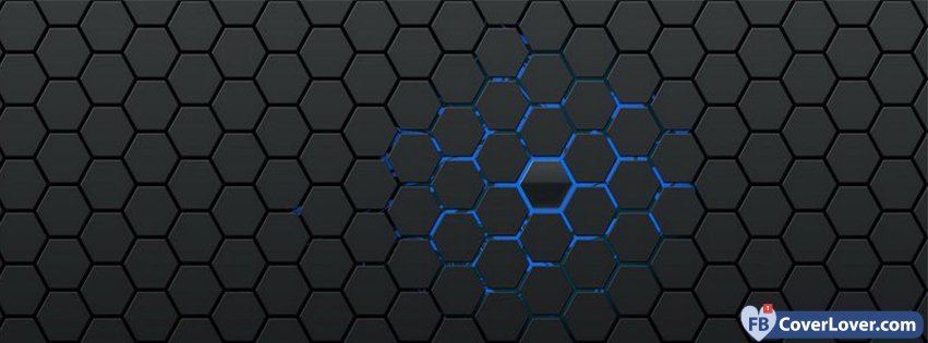 Blue Hexagons Background