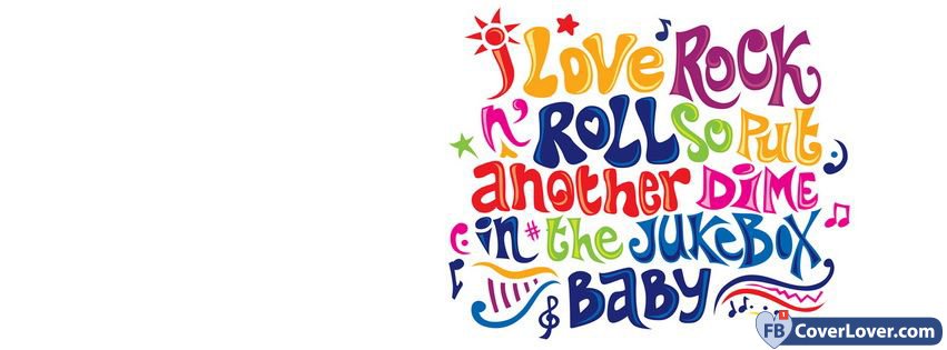 Colorful I Love Rock N Roll quote