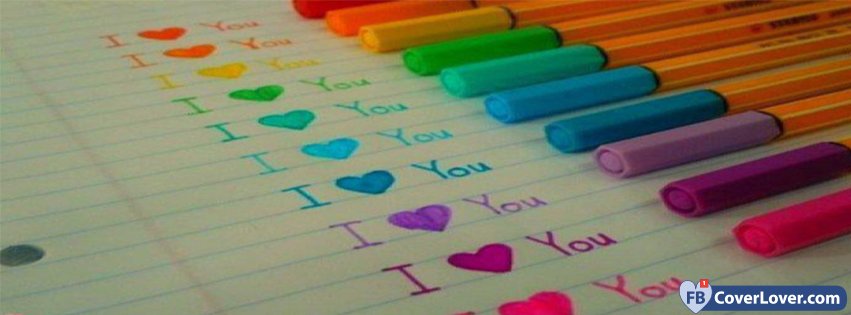I Love You Colored Pencils 