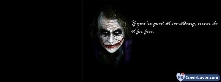 Joker Quotes Dark Knight 2 comics Facebook Cover Maker Fbcoverlover.com