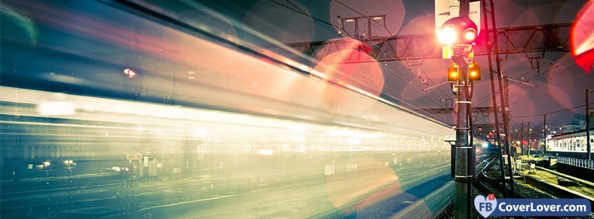 Night Japan Railroad Lights 