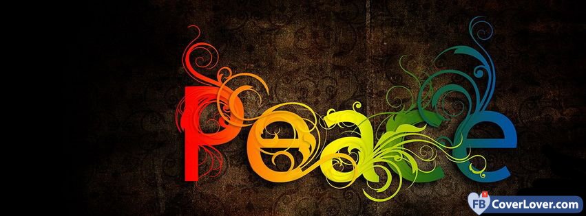 Peace Color colorful Facebook Cover Maker Fbcoverlover com