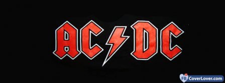 AC DC Black Background Facebook Covers