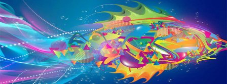 Abstract Artistic Colorful Fish Facebook Covers