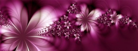 Abstract Artistic Pink Flowers Facebook Covers