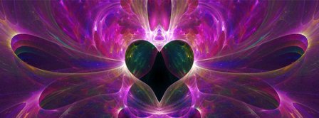 Abstract Artistic Purple Heart  Facebook Covers
