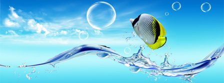 Abstract Artistic Fish Dreamy  Facebook Covers