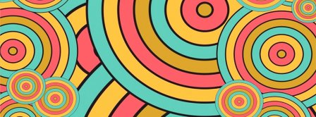 Abstract Colorful Circles Facebook Covers