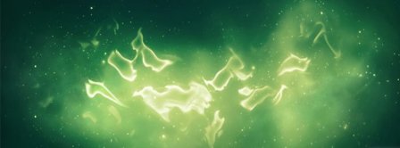 Abstract Green Aurora Facebook Covers