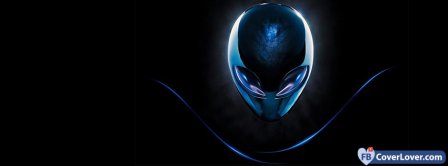 Alien Black And Blue Head Facebook Covers