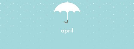 April Umbrella Rain Facebook Covers