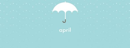 April Umbrella Rain Facebook Covers