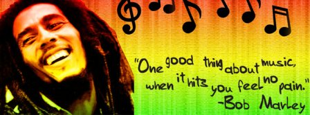 Bob Marley Music Feels No Pain Facebook Covers