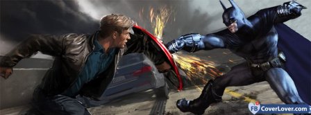 Batman Fighting Captain America  Facebook Covers