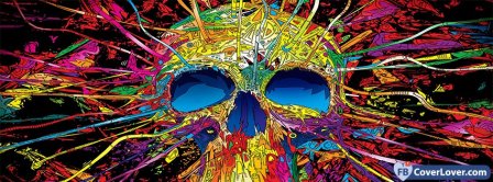 Beautiful Colorful Skull  Facebook Covers