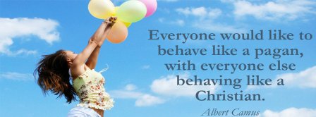 Behaving Like A Christian Albert Camus Quote Facebook Covers