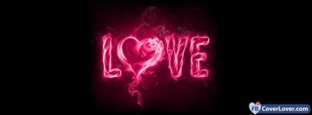 Burning Love Hearts  Facebook Covers