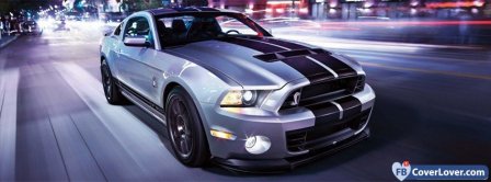 Grey Mustang Shelby Facebook Covers