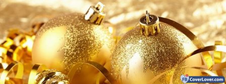 Christmas Golden Decoration  Facebook Covers