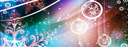 Abstract Christmas Ornaments  Facebook Covers