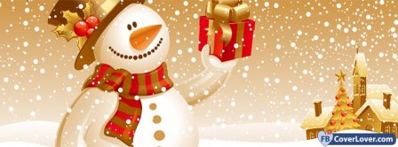 Christmas Snow Man Facebook Covers