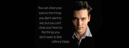 Close Your Eyes Johnny Deep Facebook Covers