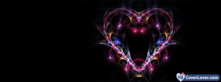 Colorful Cool Heart 3  Facebook Covers